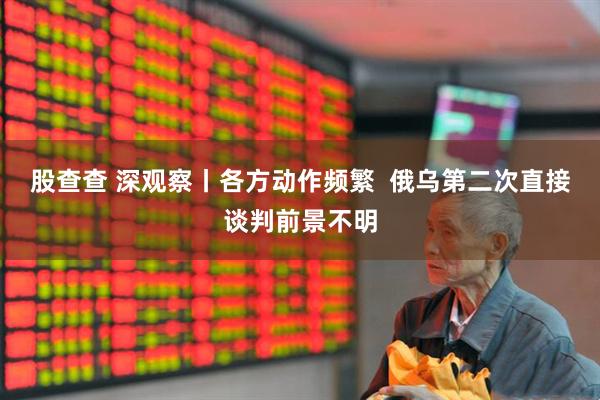 股查查 深观察丨各方动作频繁  俄乌第二次直接谈判前景不明