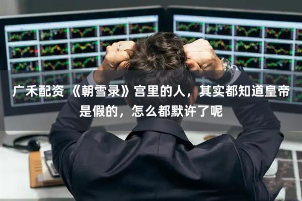 广禾配资 《朝雪录》宫里的人，其实都知道皇帝是假的，怎么都默许了呢