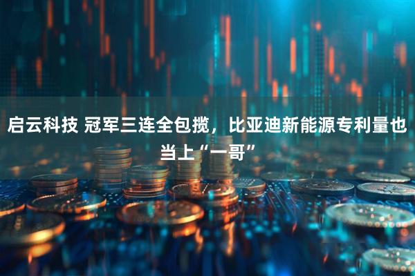 启云科技 冠军三连全包揽，比亚迪新能源专利量也当上“一哥”